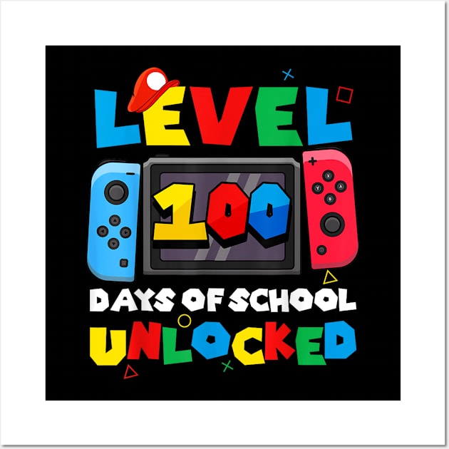 Level Upgrading to 100 days of school funny gift Wall Art by FêriStore'